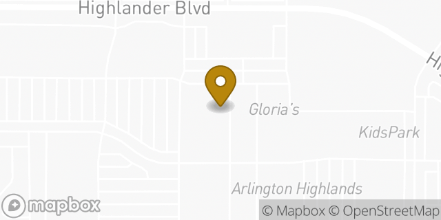 Map showing the location of Starbucks in Arlington, TX 76018
