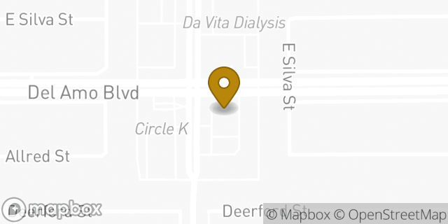 Map showing the location of Amazon Locker - Ectodermal in Lakewood, CA 90712