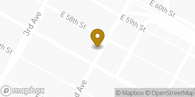 Map showing the location of Dunkin' in New York, NY 10022