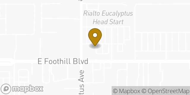 Map showing the location of AutoZone in Rialto, CA 92376