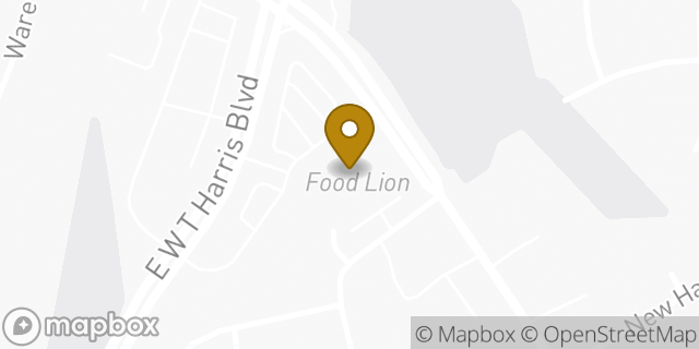 Map showing the location of Food Lion in Charlotte, NC 28227