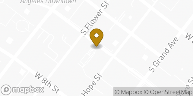 Map showing the location of Starbucks in Los Angeles, CA 90017
