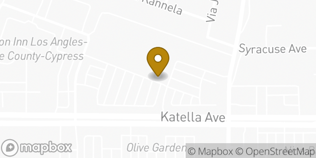 Map showing the location of Subway in Cypress, CA 90630