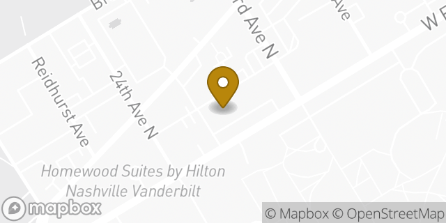 Map showing the location of FedEx ShipSite in Nashville, TN 37203
