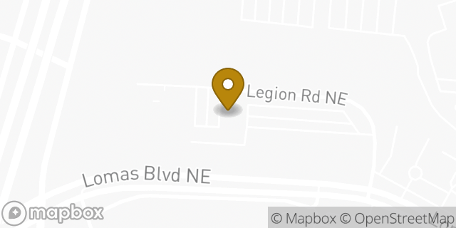 Map showing the location of American Legion Department of New Mexico in Albuquerque, NM 87102