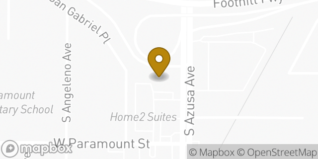 Map showing the location of McDonald's in Azusa, CA 91702