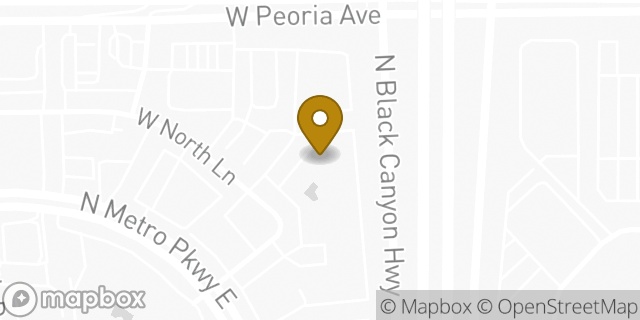 Map showing the location of Buffalo Wild Wings in Phoenix, AZ 85051