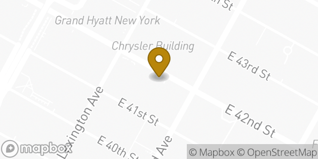 Map showing the location of Starbucks in New York, NY 10017