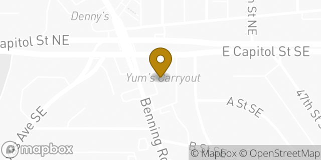 Map showing the location of Subway in Washington, DC 20019