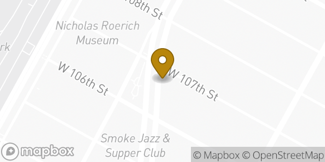 Map showing the location of Bank of America in New York, NY 10025