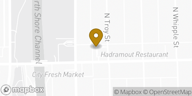Map showing the location of Baskin-Robbins in Chicago, IL 60659
