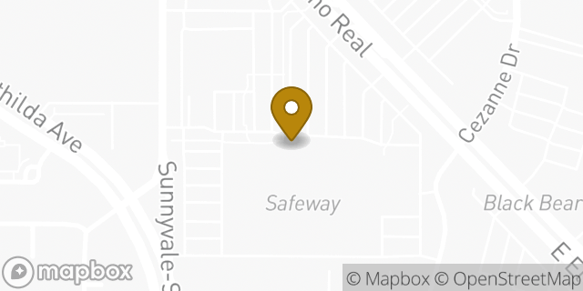 Map showing the location of Safeway in Sunnyvale, CA 94087
