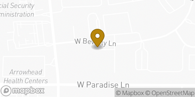 Map showing the location of Brookdale Arrowhead Ranch in Glendale, AZ 85306