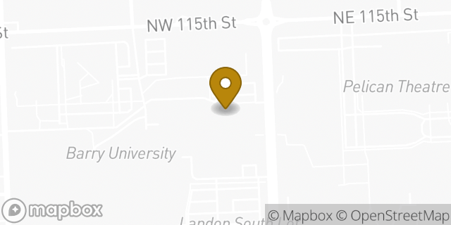 Map showing the location of Baskin-Robbins in Miami Shores, FL 33161