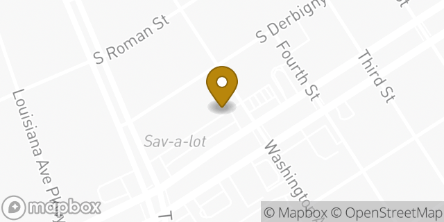 Map showing the location of Starbucks in New Orleans, LA 70125