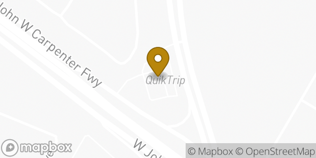 Map showing the location of QuikTrip in Irving, TX 75063