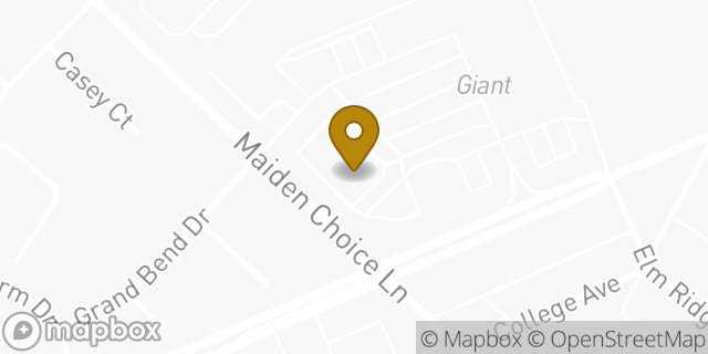 Map showing the location of Dunkin' in Catonsville, MD 21228