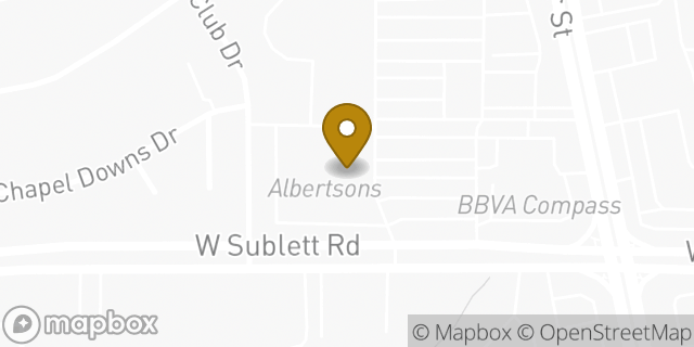 Map showing the location of Albertsons in Arlington, TX 76017