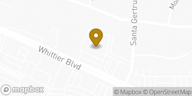 Map showing the location of Aldi in Whittier, CA 90603