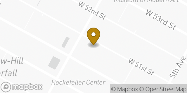 Map showing the location of Delta Sky360 in New York City, NY 10020