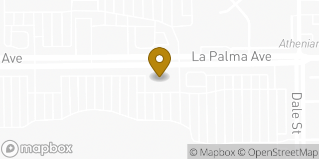 Map showing the location of Olive Garden in Buena Park, CA 90620