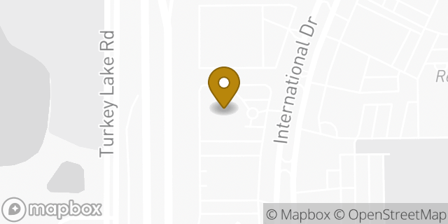 Map showing the location of Olive Garden Italian Restaurant in Orlando, FL 32819