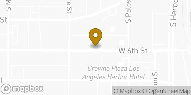 Map showing the location of Hertz in San Pedro, CA 90731