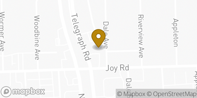 Map showing the location of Amazon Locker - Heptathlon in Redford Twp, MI 48239