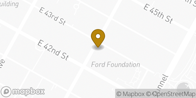 Map showing the location of Dunkin' in New York, NY 10017