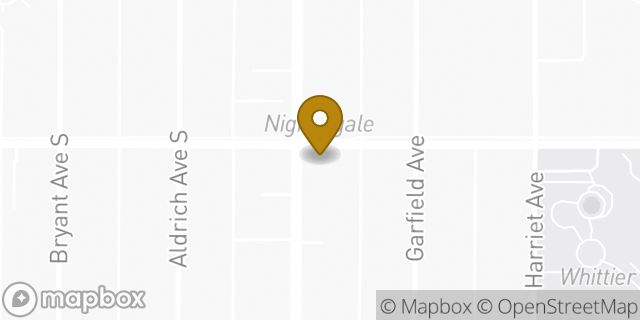 Map showing the location of Aldi in Minneapolis, MN 55408