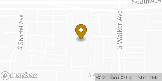 Map showing the location of Chuck E. Cheese in Oklahoma City, OK 73139