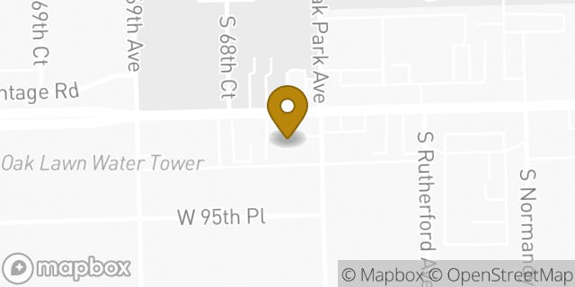 Map showing the location of Enterprise Rent-A-Car in Oak Lawn, IL 60453