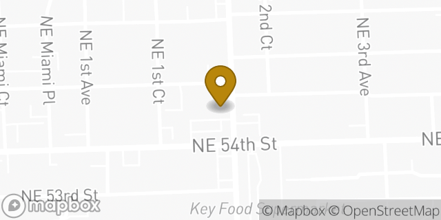 Map showing the location of Walgreens in Miami, FL 33137