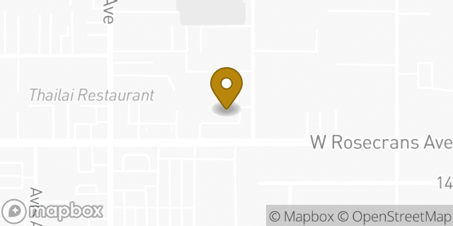 Map showing the location of Subway in Hawthorne, CA 90250