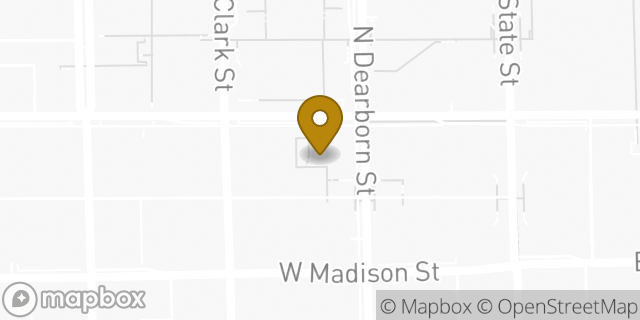 Map showing the location of Bright Horizons at Cook County/City of Chicago CDC in Chicago, IL 60602