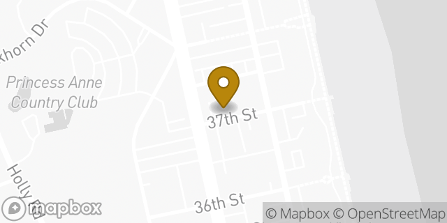 Map showing the location of Dunkin' in Virginia Beach, VA 23451