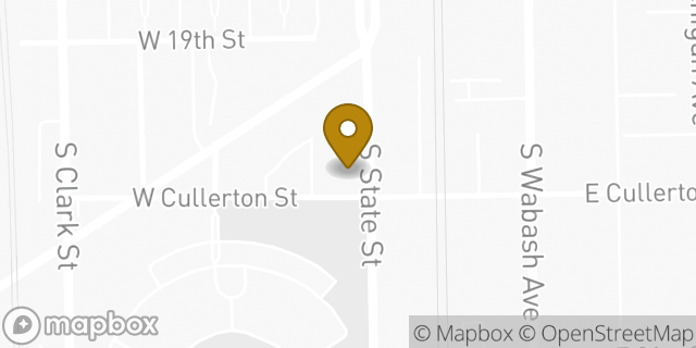 Map showing the location of Chase ATM in Chicago, IL 60616
