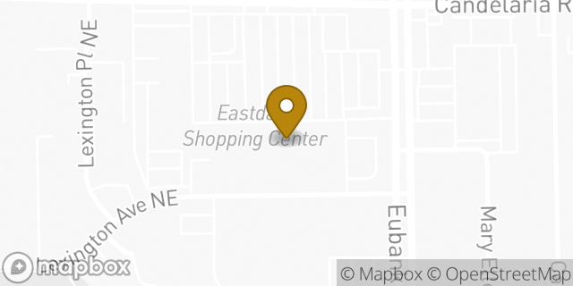 Map showing the location of Albertsons Market in Albuquerque, NM 87112