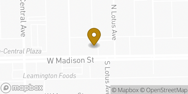 Map showing the location of AutoZone in Chicago, IL 60644