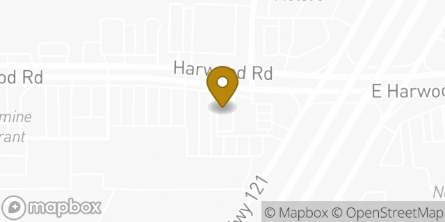 Map showing the location of McDonald's in Bedford, TX 76021