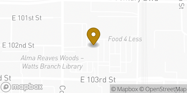 Map showing the location of Baskin-Robbins in Los Angeles, CA 90002