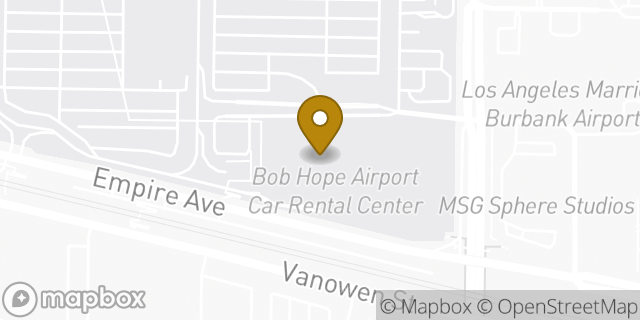Map showing the location of Avis Car Rental in Burbank, CA 91505
