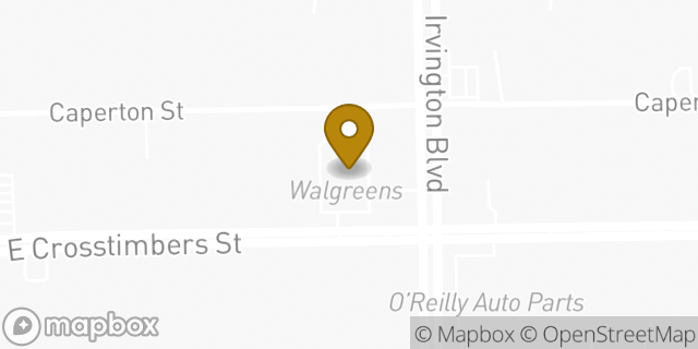 Map showing the location of Walgreens in Houston, TX 77022