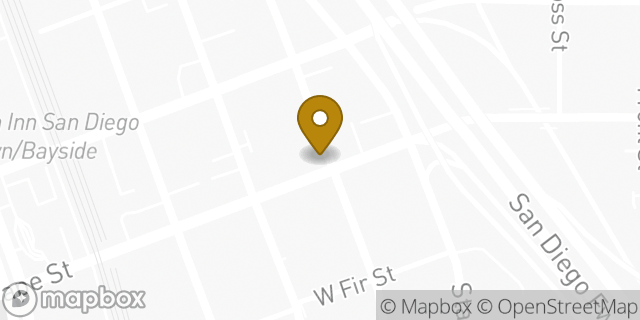 Map showing the location of The UPS Store in San Diego, CA 92101