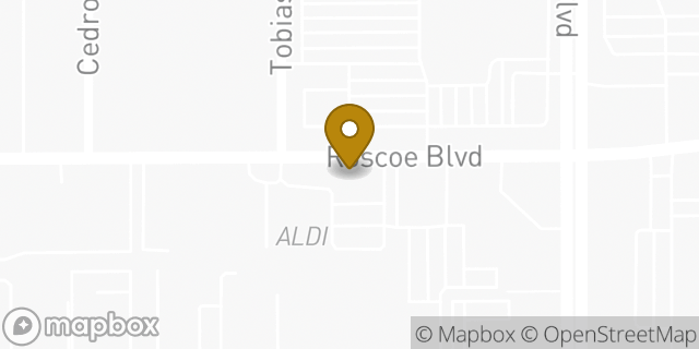 Map showing the location of Starbucks in Panorama City, CA 91402