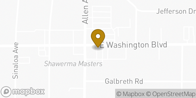 Map showing the location of Starbucks in Pasadena, CA 91104
