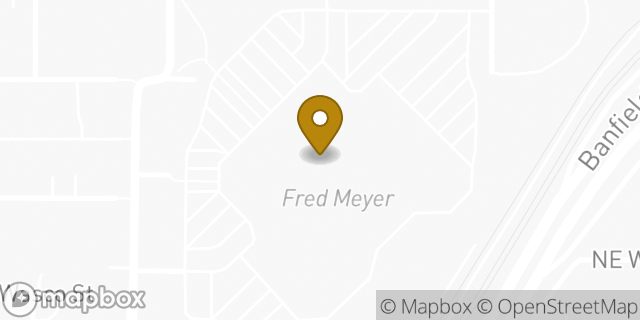 Map showing the location of Fred Meyer in Portland, OR 97232