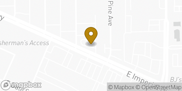 Map showing the location of McDonald's in Brea, CA 92821