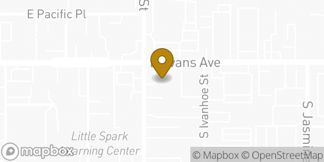 Map showing the location of 7-Eleven in Denver, CO 80222