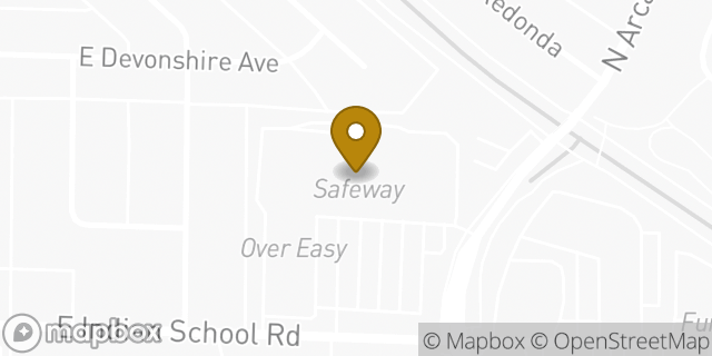 Map showing the location of Safeway in Phoenix, AZ 85018